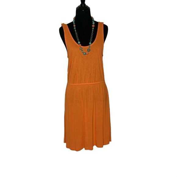 H&M orange tank top mini dress Size Small S - Picture 8 of 11